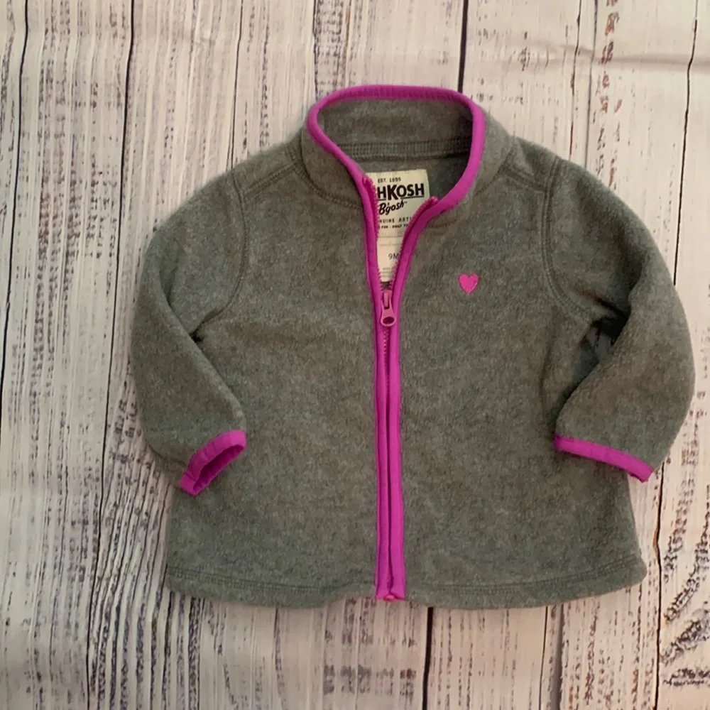 Oshkosh baby zip up jacket. Size 9 mths. - Picture 1 of 3